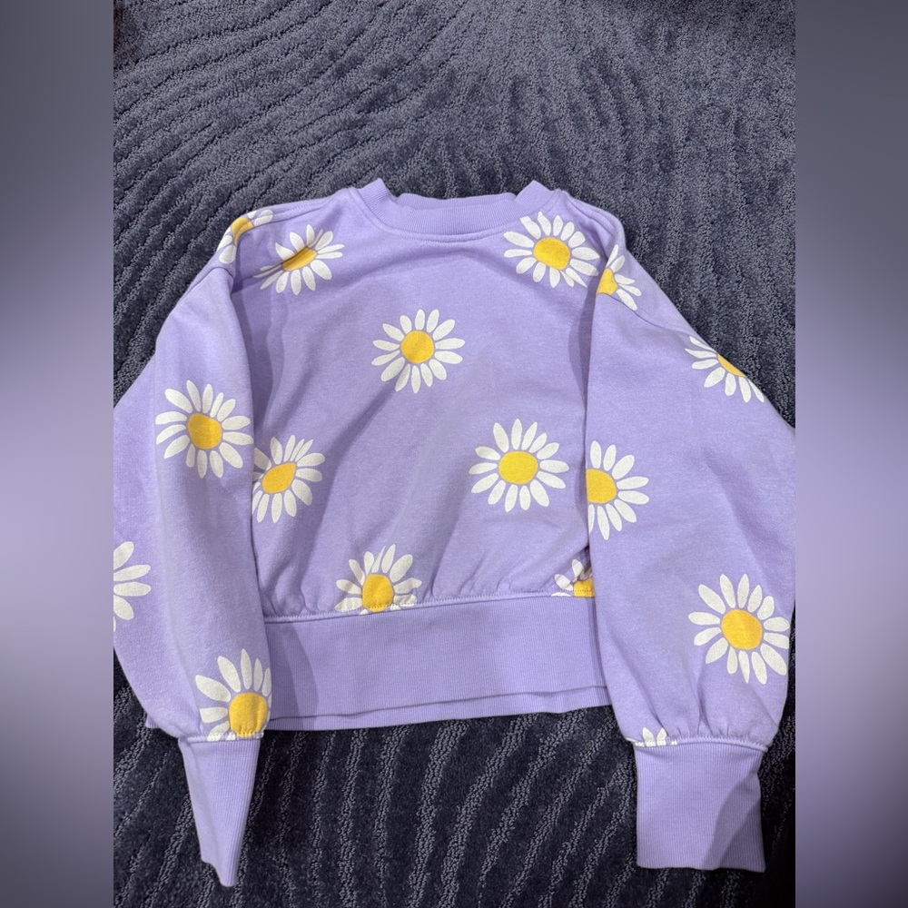 Girls floral crewneck sweater